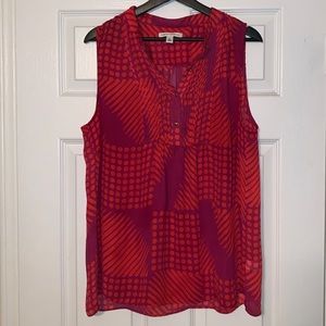 Sleeveless Banana Republic Abstract Geometric Top